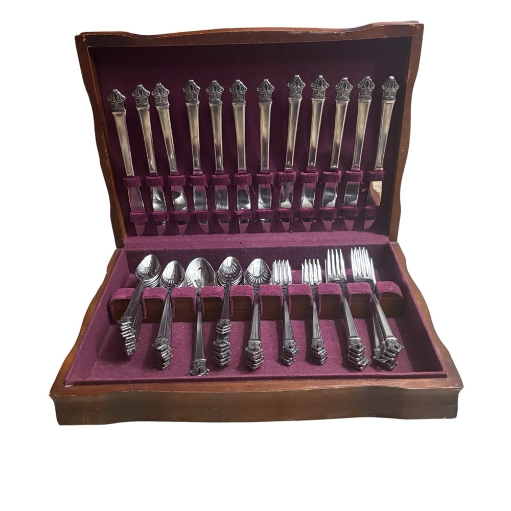 EKCO Eterna Padua (Japan) Stainless Steel Flatware Set—Service for 12–VINTAGE